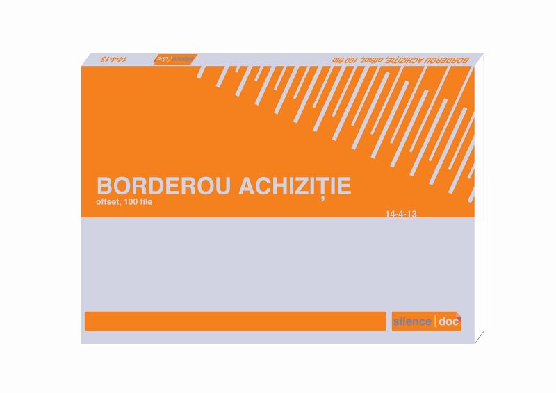 Borderou achiziții A4 SILENCE® — Tipografia Vega