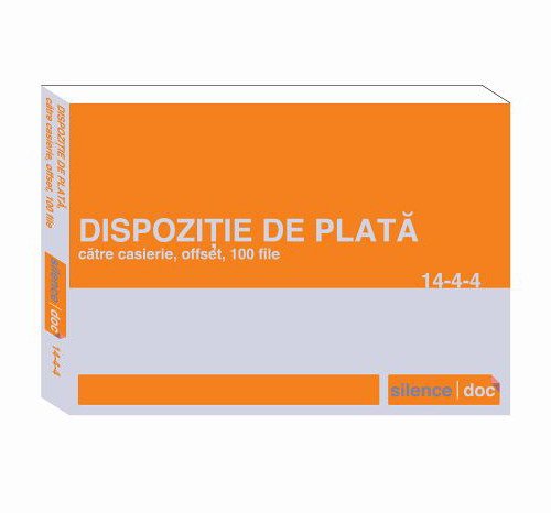 Dispoziție către casierie A6 SILENCE® — Tipografia Vega