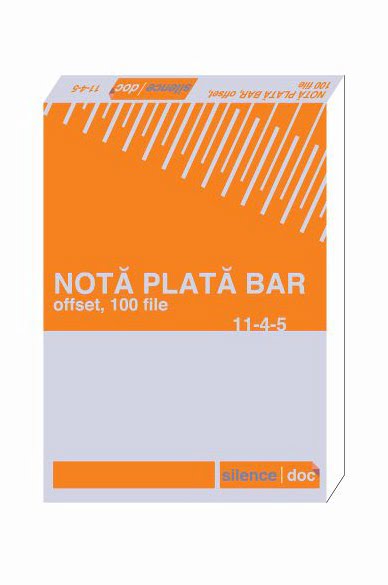 Notă de plată bar A6 SILENCE® — Tipografia Vega