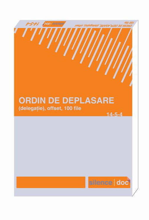 Ordin de deplasare A5 SILENCE® — Tipografia Vega