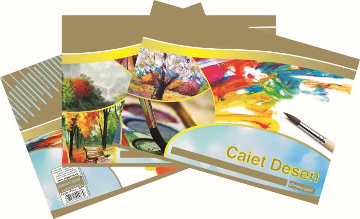 Caiet desen 17×24 cm, 24 file SILENCE® — Tipografia Vega