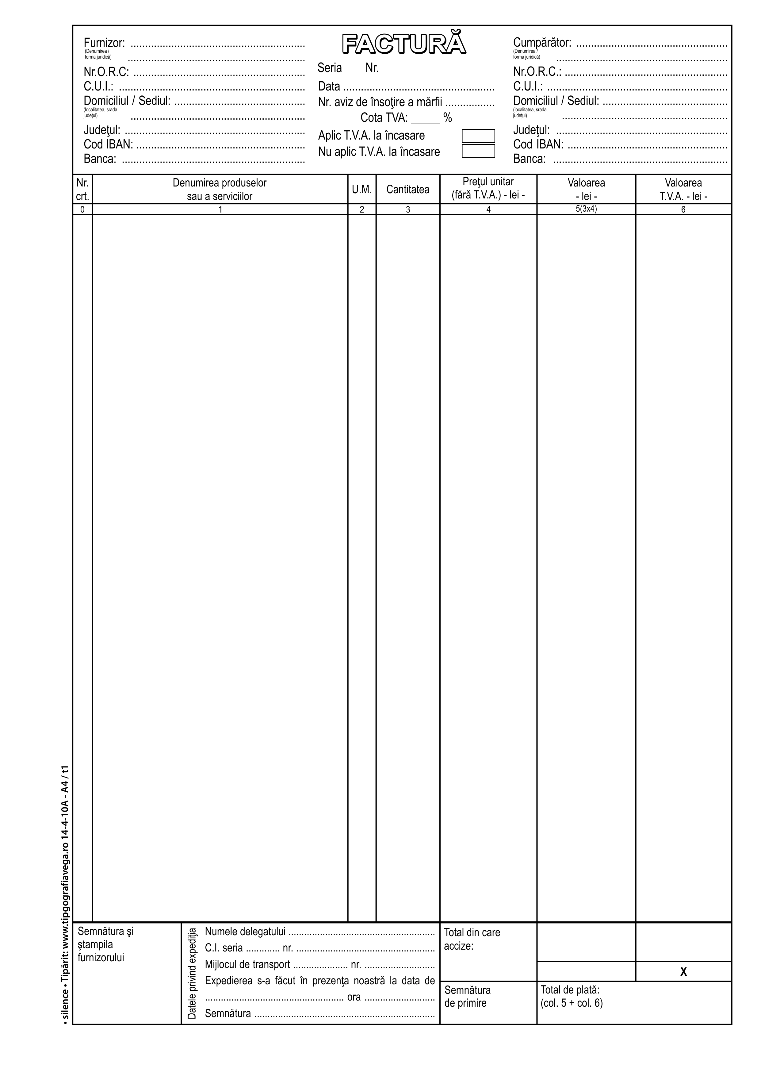 Facturier A4, 3 exemplare SILENCE® — detaliu 2