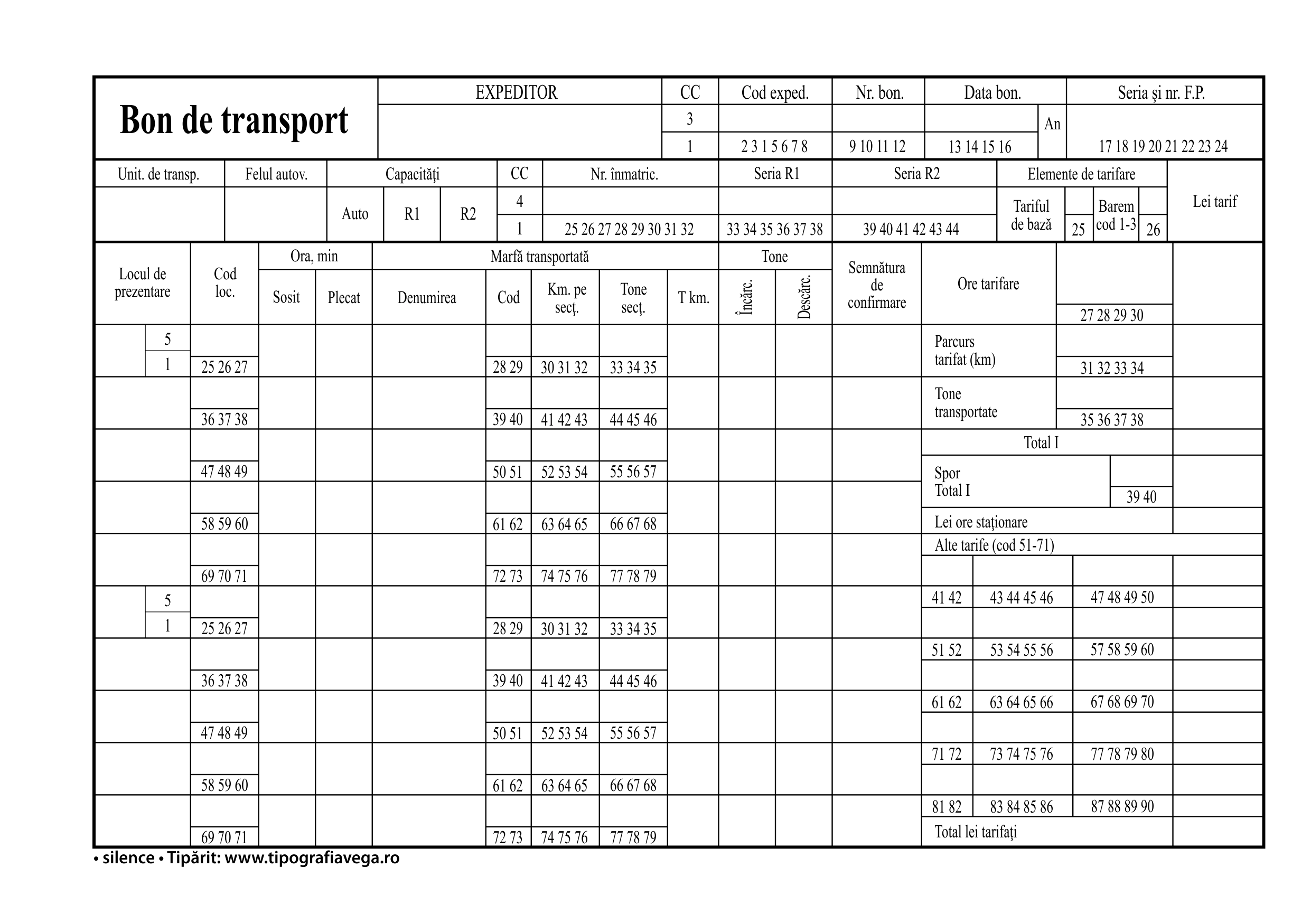 Bon transport A5 SILENCE® — detaliu 2