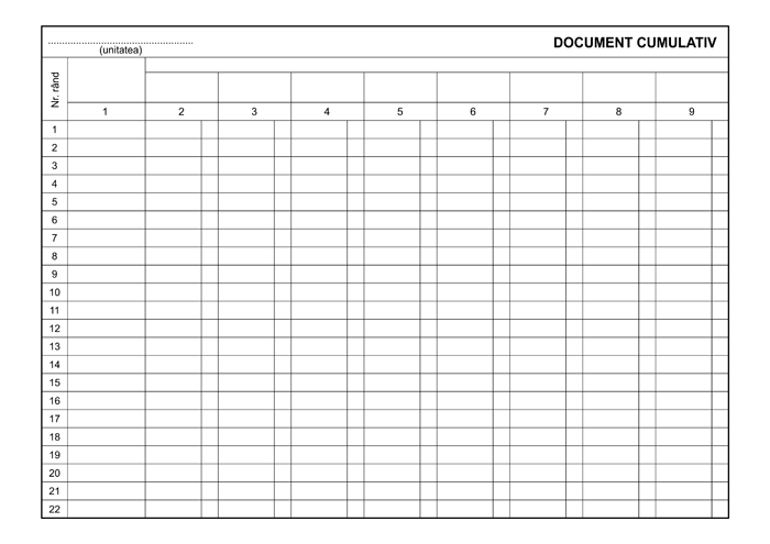 Document cumulativ A4 — Tipografia Vega