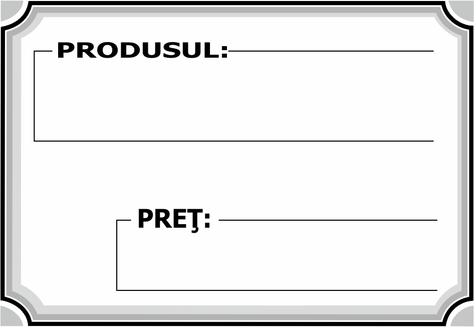 Etichete produs 6×9,5 cm, 1000 buc./set — Tipografia Vega