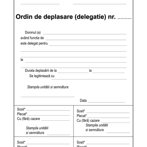 ordin deplasare